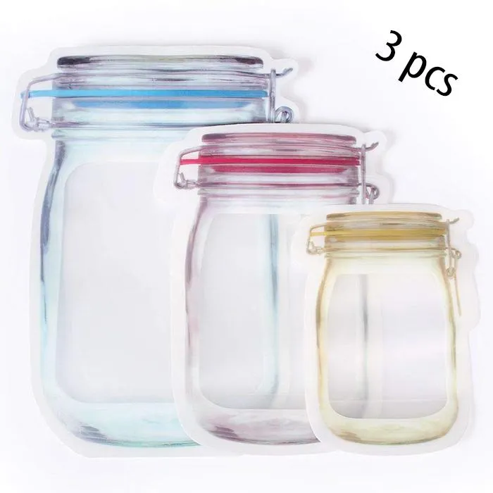 1 1 FREE | SealJars™ (3 Pack) Reusable Mason Jar Ziplock Bags