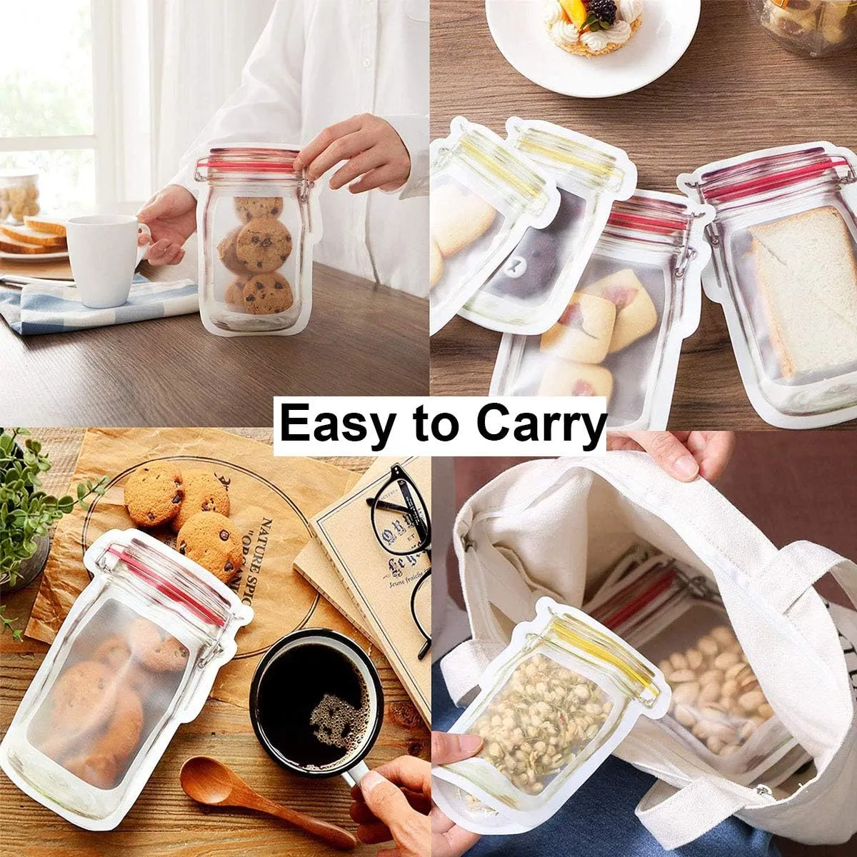 1 1 FREE | SealJars™ (3 Pack) Reusable Mason Jar Ziplock Bags