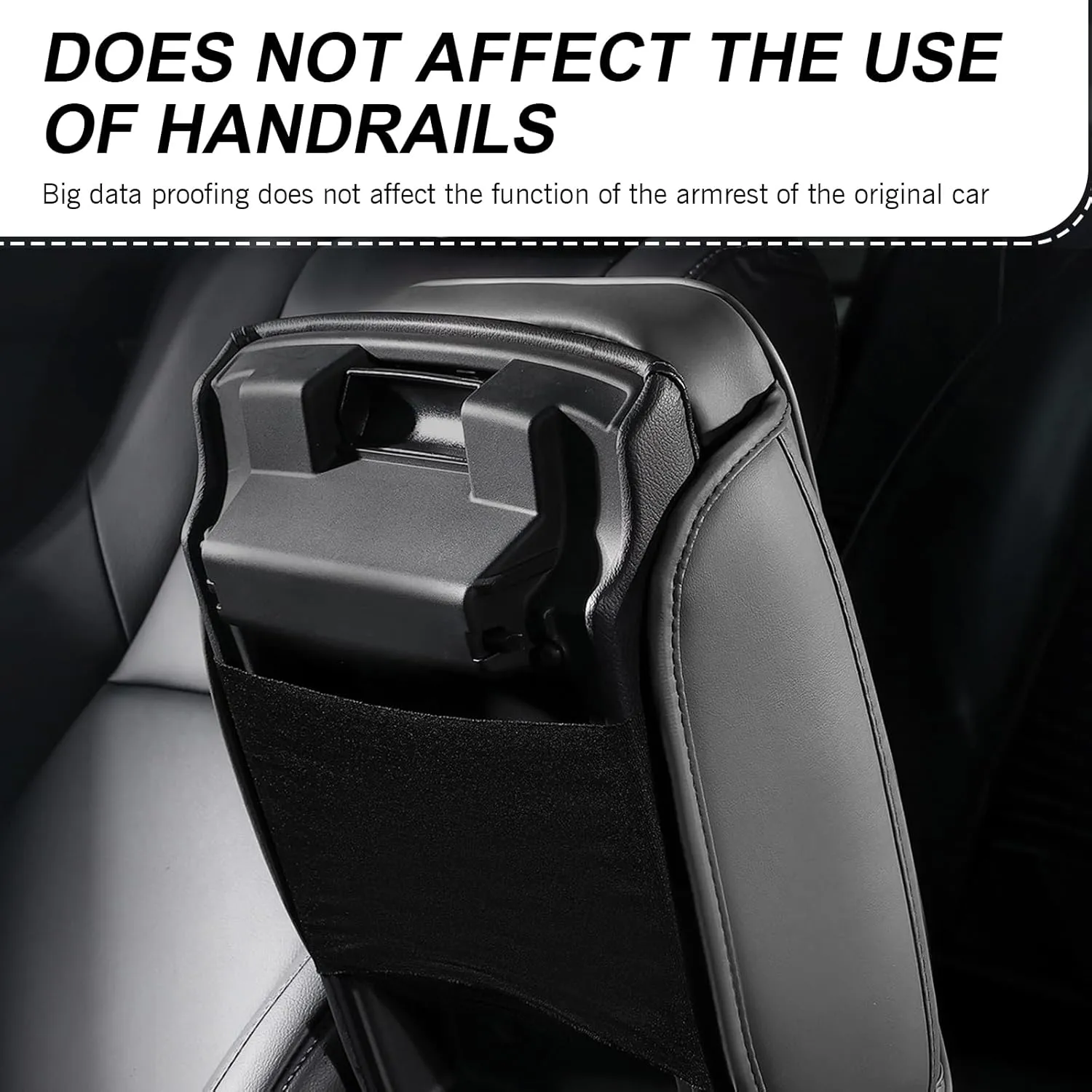 1 PC Car Center Console Cover, 8.66In x 12.59In x 1.96In Side Pocket Design, Waterproof Leather Vehicle Arm Rest Cushion, Universal Automotive Consoles Hand Rest Pillow (Black)