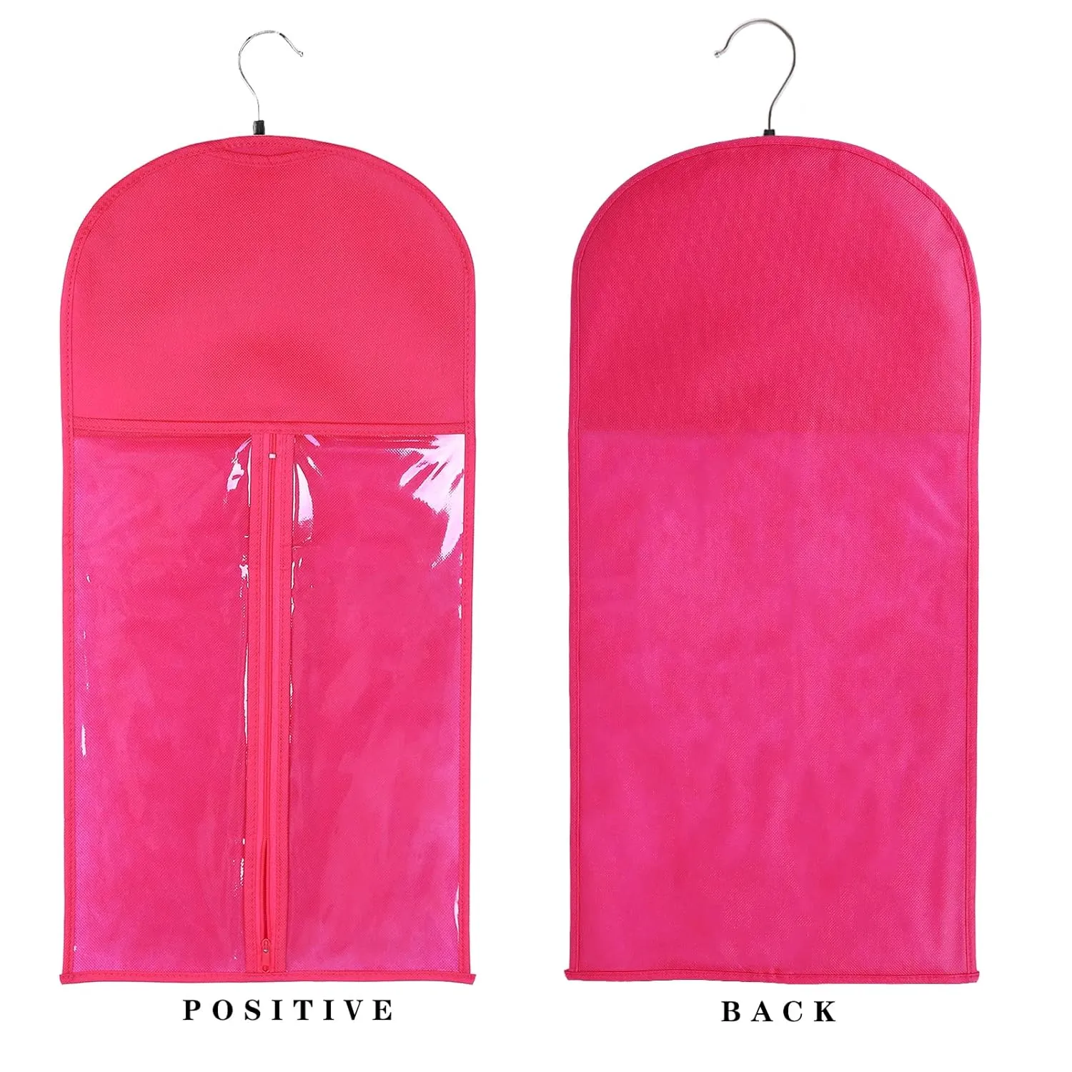 10 PCS Wig Bag - Multiple Wig Storage with Hanger & Anti-slip Hair Extension Holder (5PCS BLACK   5PCS ROSE)
