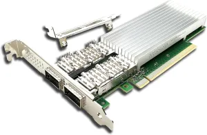 100G Ethernet Network Interface Card Dual QSFP28 Ports Converged Network Adapter Compatible Intel E810-CQDA2, PCIe 4.0 x16 NIC LAN Card Windows Server/Linux/VMware