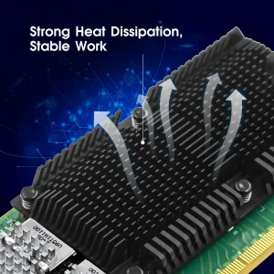 100GbE Network Adapter with Mellanox ConnectX-5 Ex Chipset, PCIe 4.0(16GT/s) x16 Ethernet NIC, Dual QSFP28 Infiniband Network Card Compare to MCX556A-EDAT