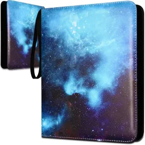 1080 Pockets Card Binder 9 Pocket, Trading Card Binder with 60 Page Removable Sleeves, Zipper Card Book Album Holder[PROTECTIVE][PLEASANT TOUCH SURFACE] Blue SKY