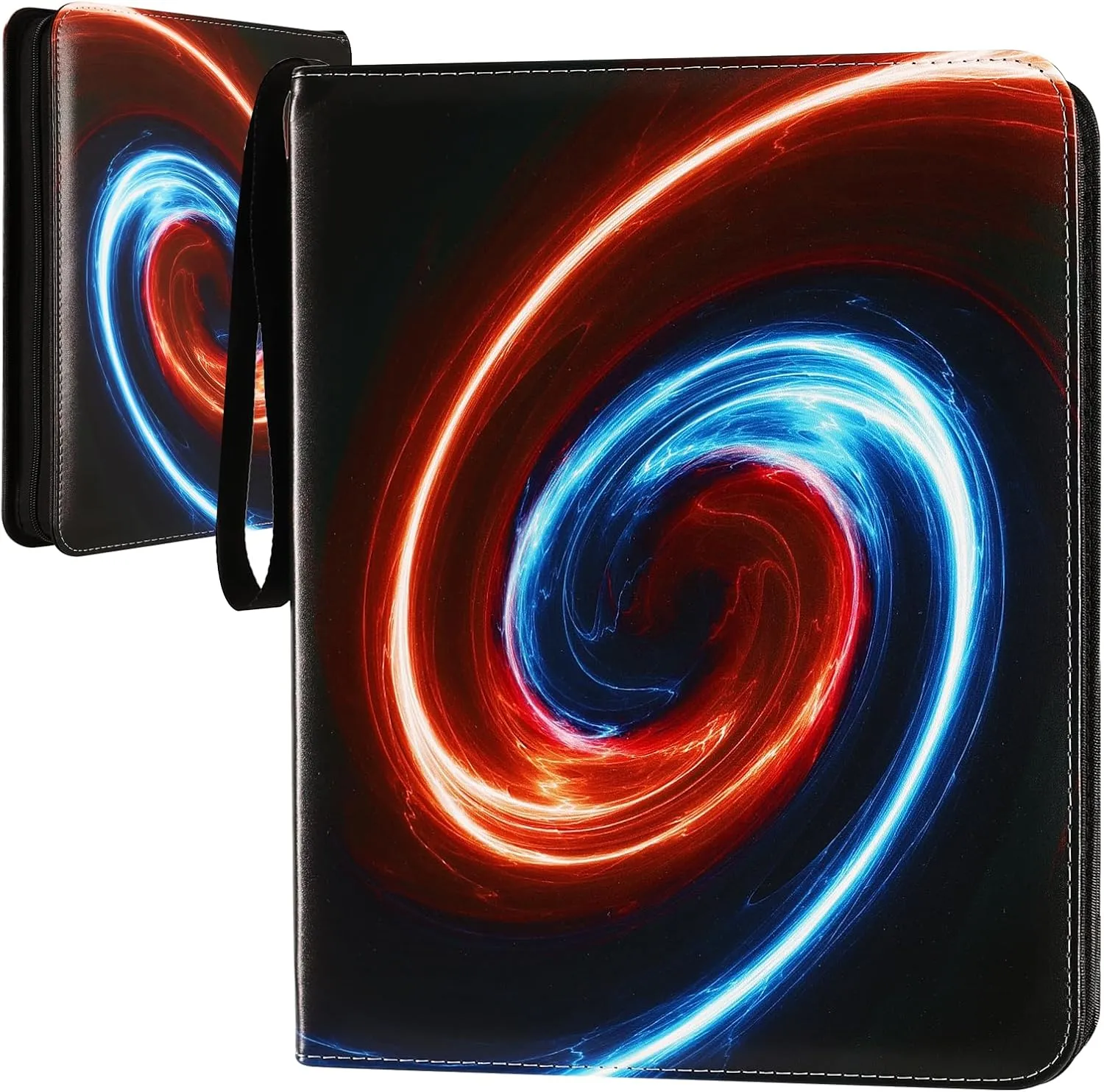 1080 Pockets Card Binder 9 Pocket, Trading Card Binder with 60 Page Removable Sleeves, Zipper Card Book Album Holder[PROTECTIVE][PLEASANT TOUCH SURFACE] ​​Lightning Ring​