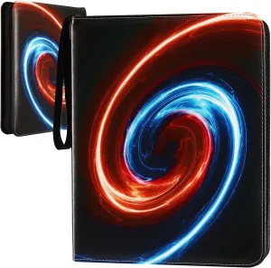 1080 Pockets Card Binder 9 Pocket, Trading Card Binder with 60 Page Removable Sleeves, Zipper Card Book Album Holder[PROTECTIVE][PLEASANT TOUCH SURFACE] ​​Lightning Ring​