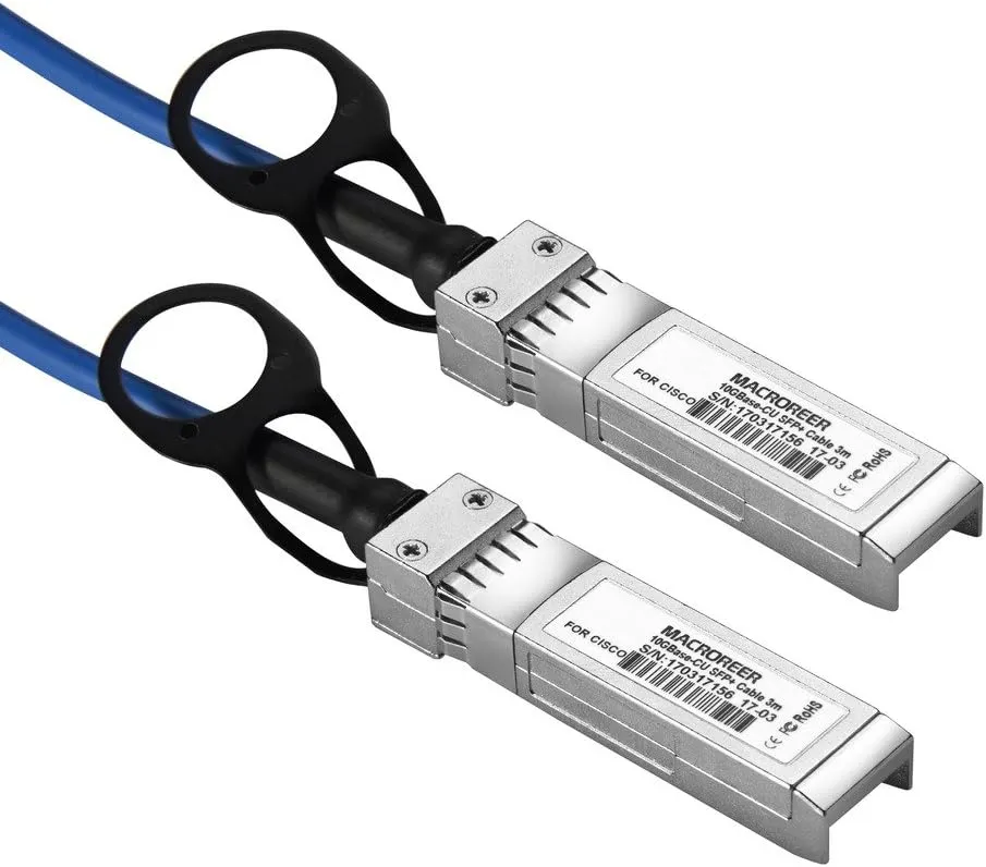 10G SFP  DAC Cable Blue SFP  Direct Attach Passive Copper Twinax Cable Compatible with Ubiquiti 1M(3.3ft), Storage Network Ethernet Copper Switch Cables