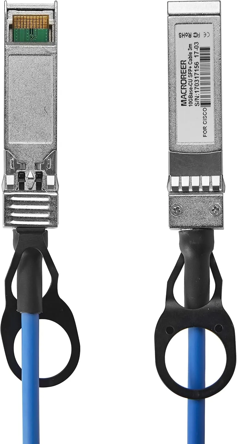10G SFP  DAC Cable Blue SFP  Direct Attach Passive Copper Twinax Cable Compatible with Ubiquiti 1M(3.3ft), Storage Network Ethernet Copper Switch Cables