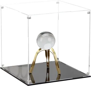11 Inch Acrylic Display Case for Collectibles, Cube Acrylic Box for Collectibles Showcase, Assemble Clear Acrylic Display Box Stand Storage Bin for Action Figures Doll Toys Sport Souvenirs