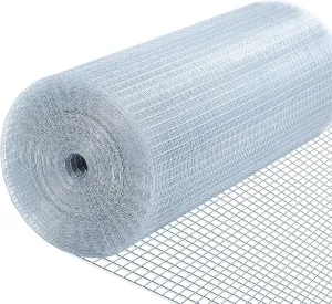 1/2'' 24'' X 50' Hardware Cloth, Chicken Wire Fencing Double Layer Hot Dip Galvanized, Wire Mesh Fence Chicken Rabbit Snake Cage Wire Fence Mesh Roll, for Chicken Coops, Fencing, Garden Protection