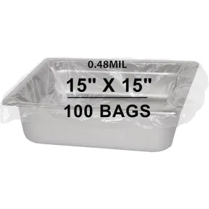 15X15 inches Poly Pan Liners 0.48 Mil 6 & 7 Quart Round Pans  PTL