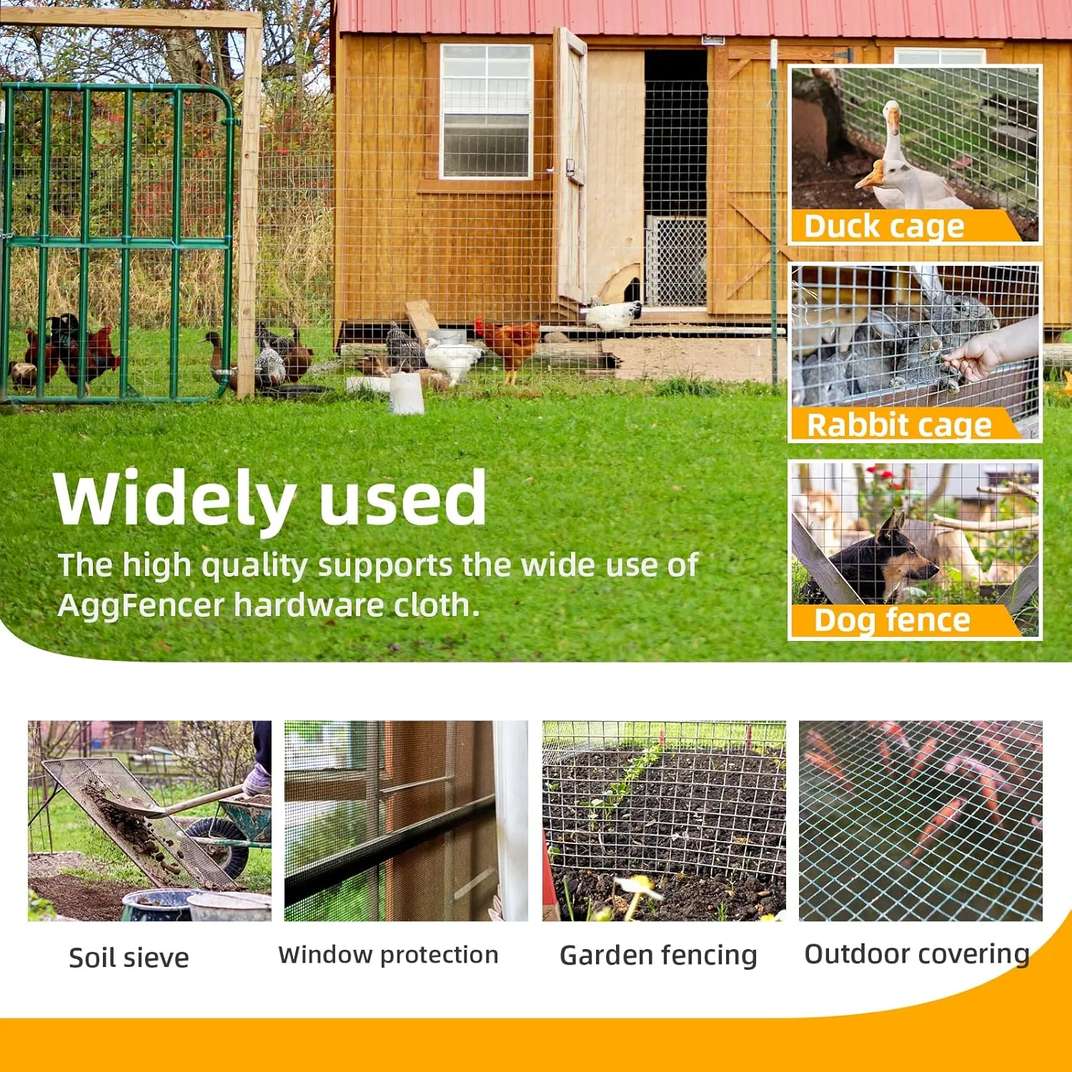 16in x 10ft Black Hardware Cloth 1/2 inch 19Ga PVC Coated Wire Mesh Vinyl Coated Fence, Welded Metal Chicken Wire Fencing Roll, Garden Plant Fencing, for Chicken Coop and Home Improvement