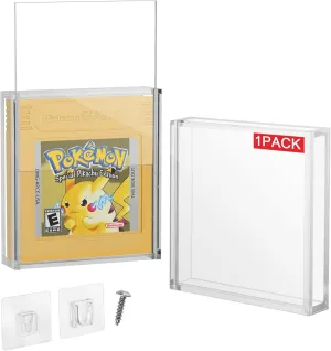 1PC Clear Acrylic Game Cartridge Case Protector Box for Nintendo Game Boy Color, 3mm Thick Dustproof Wall Storage Holder Protective Game Cartridge Display Case (Case Only)