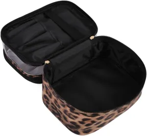 1pc Hand Wash Bag Nylon Cosmetic Bag Portable Travel Bag Fashion Cosmetic Bag Water Proof, Leopard, 21x18cm