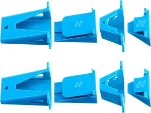 2 Set Fabric Tube Maker for Fabric Roll Rugs, Sewing Tube Makers for Rug, Bias Tape Maker Suitable for DIY, Making Roll Rugs Easier 676226, Patented Design (Blue)