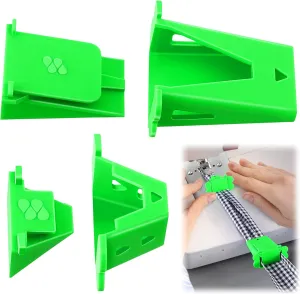 2 Set Fabric Tube Maker for Fabric Roll Rugs, Sewing Tube Makers for Rug, Bias Tape Maker Suitable for DIY, Making Roll Rugs Easier 676226, Patented Design (Green)