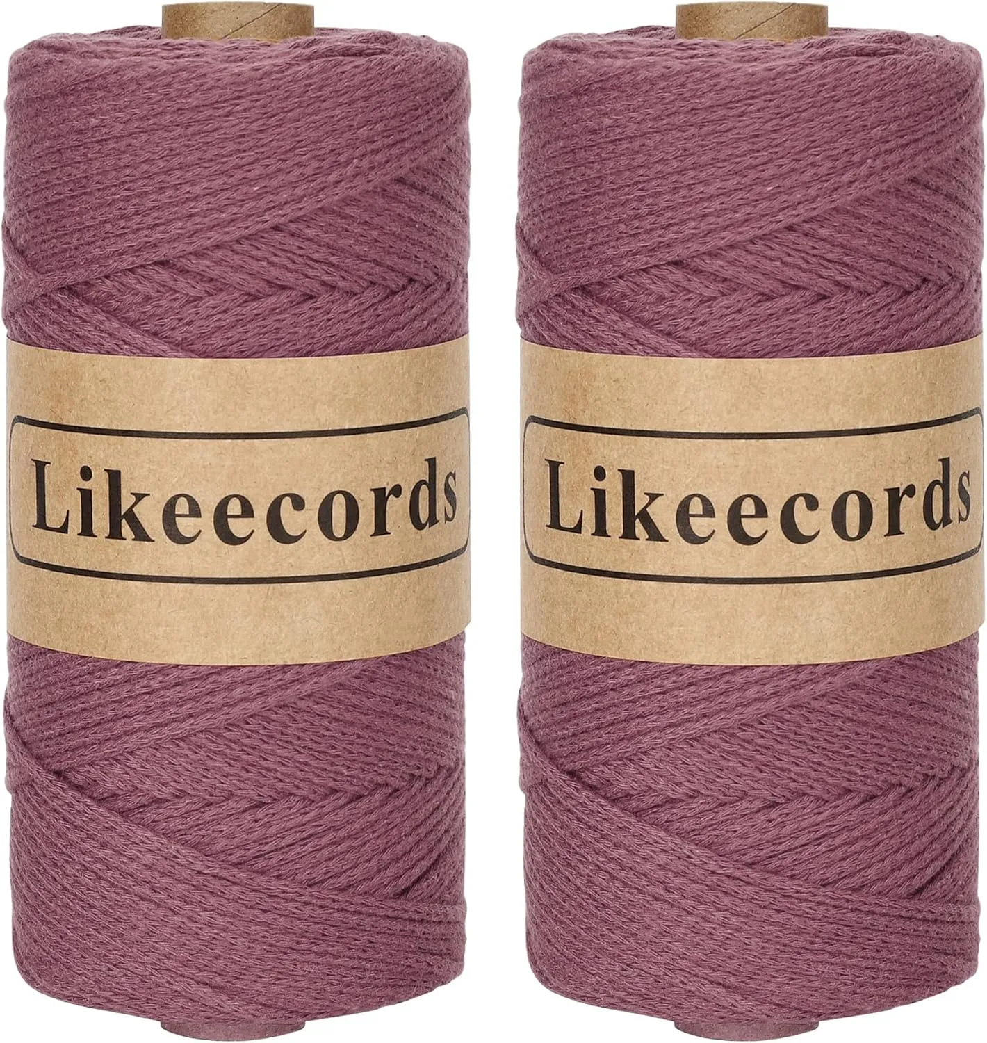 2 Skeins of 100% Cotton Crochet Bag Cord 2mm x 170m Macrame Cord 2mm Crochet Thread Macrame Rope Gift for Knitter (Caramel)