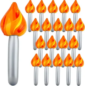 20 Pcs Inflatable Torch Fun Blow up Olympic Torches Inflates Torch Toy for Sports Competitions Theme Parties Decorative Supplies Cosplay Props