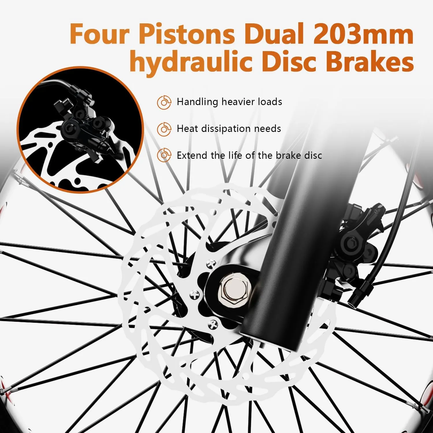 2000W/3000W Peak Single/Dual Motor Electric Bike for Adults with 48/52V 25/30AH Battery, Fat Tires Mountain E-Bike, Hydraulic Disc Brake Electric Bicycle