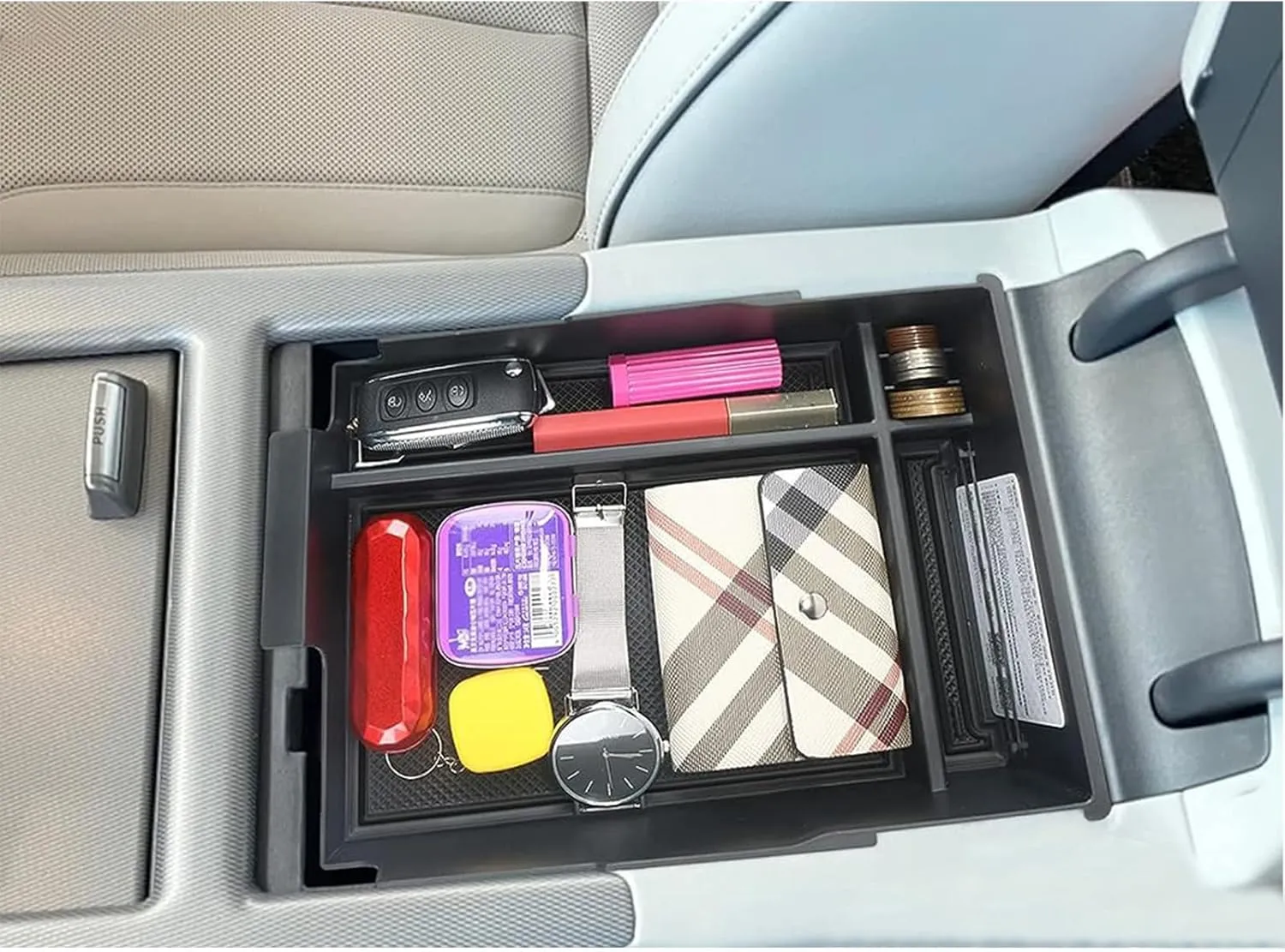 2025 Palisade Organizer for 2020 2021 2022 2023 2024 2025 Hyundai Palisade SE/SEL/XRT/Limited/Calligraphy Center Console Organizer Under Armrest Organizer Insert Tray 2025 Palisade Accessories 2PCS