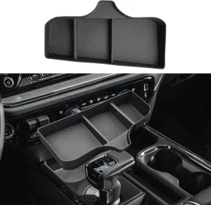 2025 Silverado 1500 Center Console Organizer - For 2023-2025 Chevy Silverado 1500/GMC Sierra 1500 Accessories Under Screen Center Console Organizer - Only Fit Full Console w/Bucket Seats(Black)