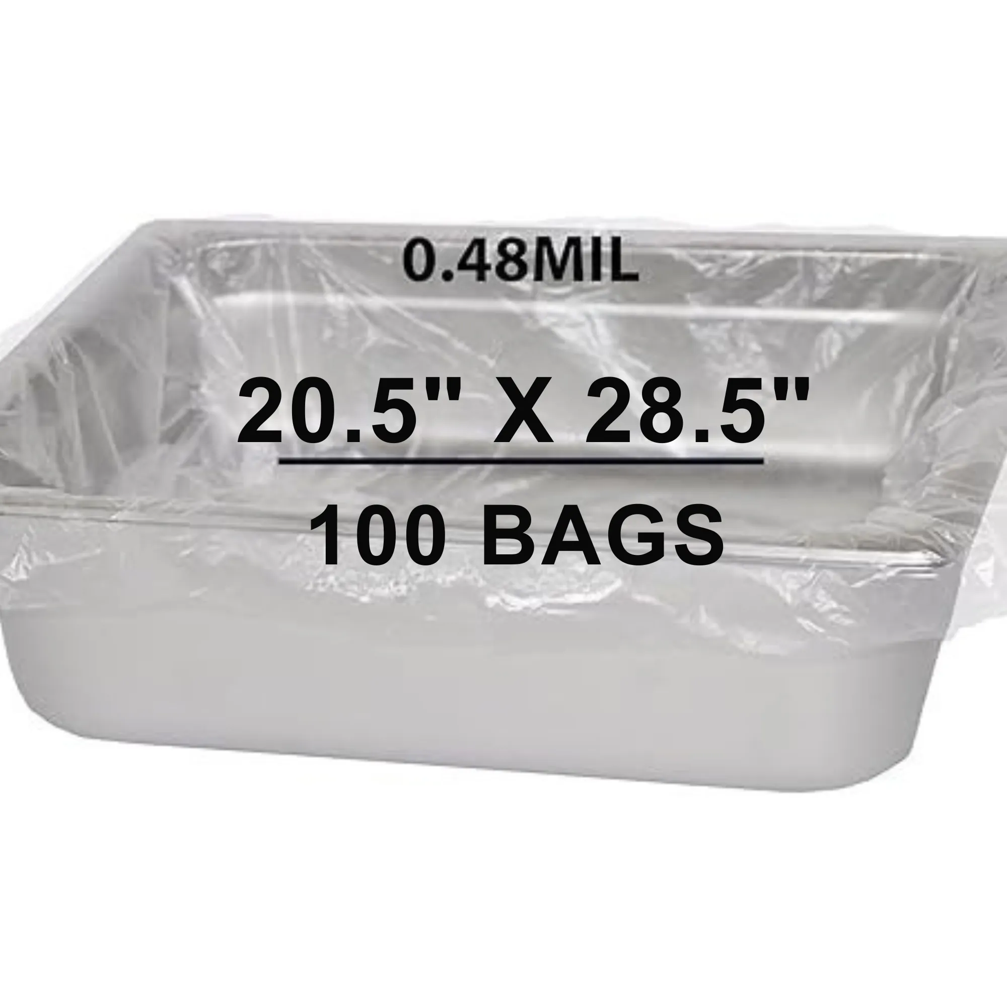 20.5X28.5 inches Poly Pan Liners 0.48 Mil Full Pan Sheet PTL