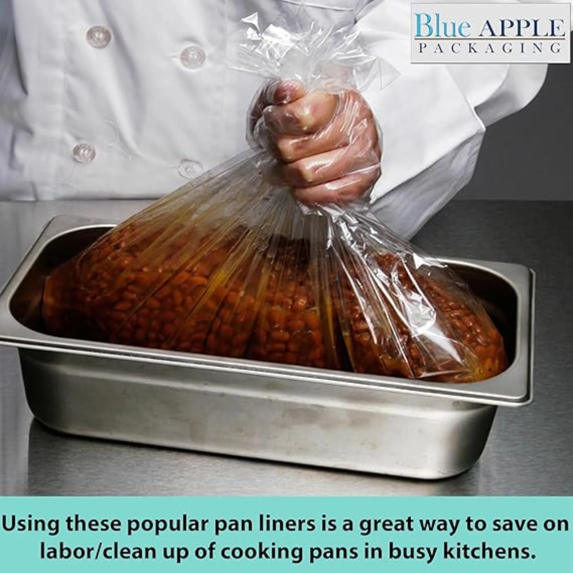 20.5X28.5 inches Poly Pan Liners 0.48 Mil Full Pan Sheet PTL