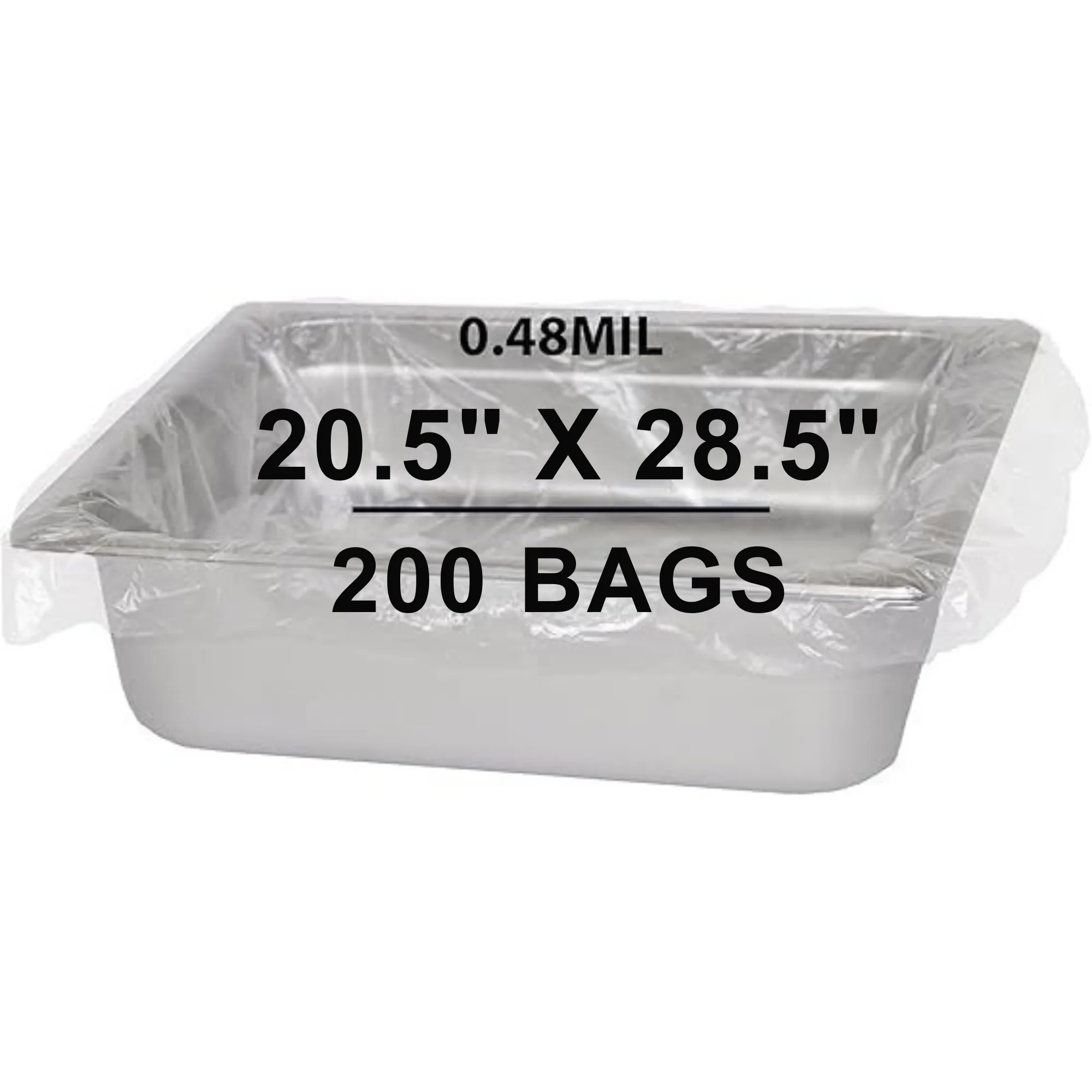 20.5X28.5 inches Poly Pan Liners 0.48 Mil Full Pan Sheet PTL