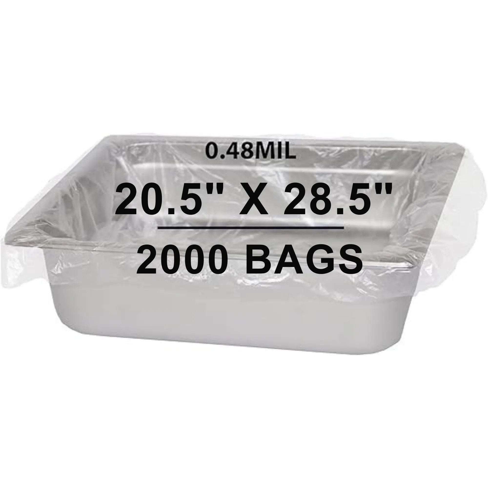 20.5X28.5 inches Poly Pan Liners 0.48 Mil Full Pan Sheet PTL