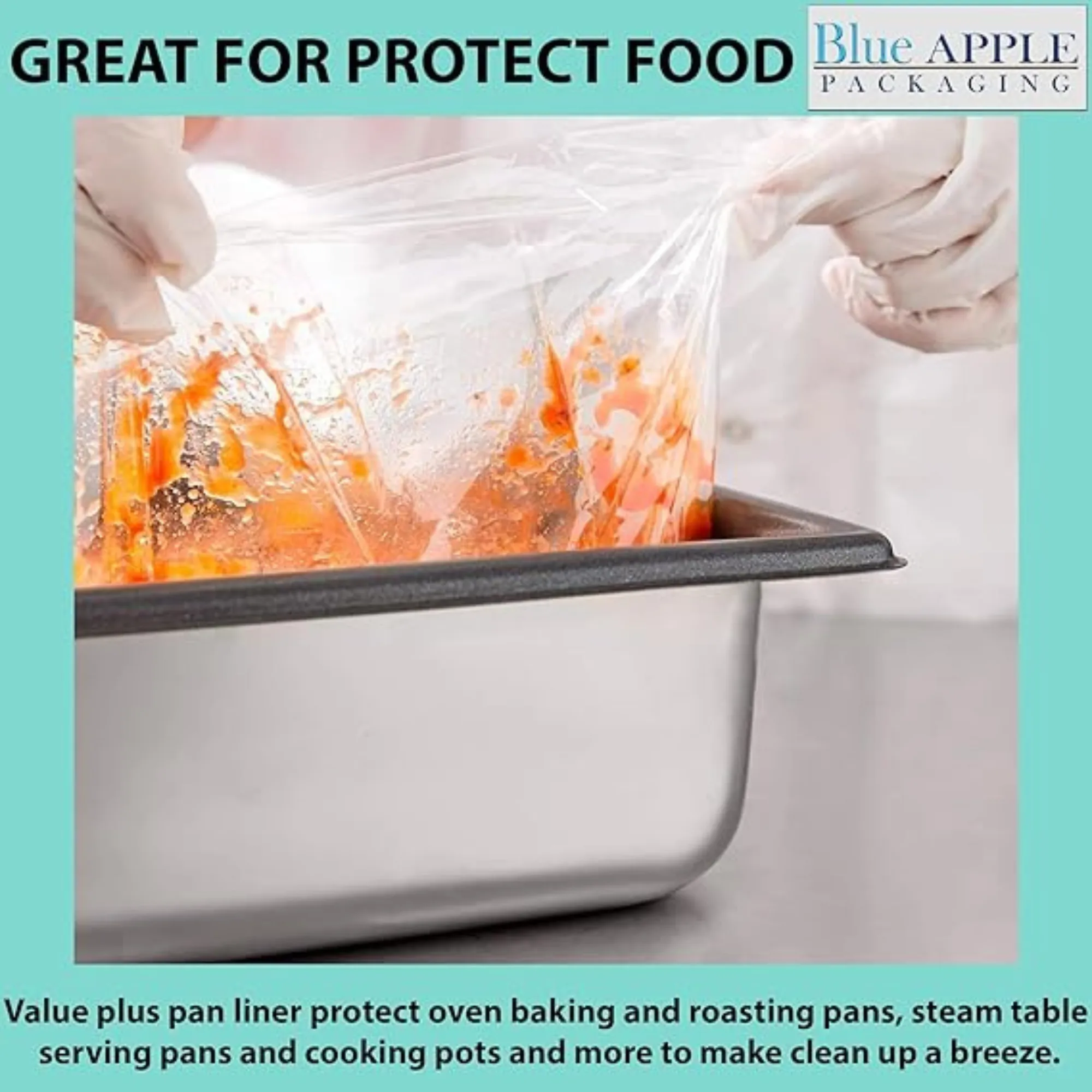 20.5X28.5 inches Poly Pan Liners 0.48 Mil Full Pan Sheet PTL