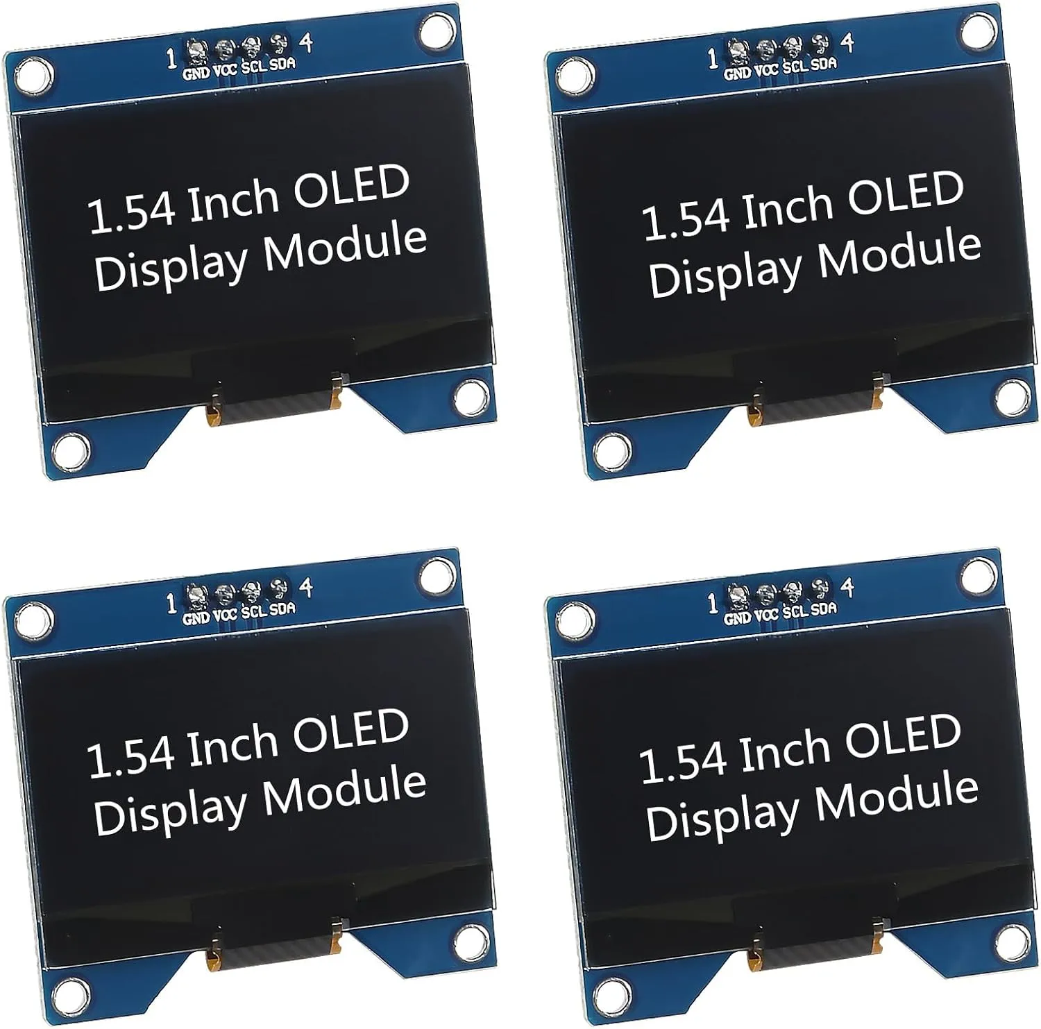 2pcs 1.54 Inch OLED I2C IIC Display Module, 128x64 Pixel SSD1309 Driver Self-Luminous OLED Screen Board for Arduino Raspberry Pi, Come with Storage Box