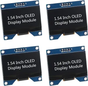 2pcs 1.54 Inch OLED I2C IIC Display Module, 128x64 Pixel SSD1309 Driver Self-Luminous OLED Screen Board for Arduino Raspberry Pi, Come with Storage Box