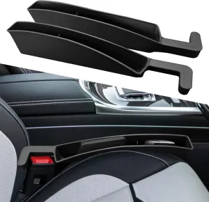 2PCS Car Seat Gap Filler, Seat Gap Organizer, Multi-Function Car Side Seat Gap Filler for Prevent Items Falling, Universal Car Seat Storage Organizer Between Seats Fit Most Cars SUVs (Black)