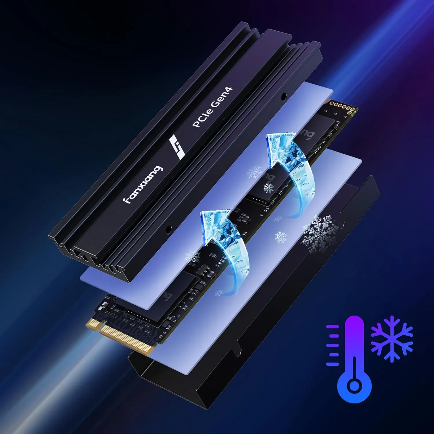 2TB NVMe Internal Gaming SSD for PS5 with Heatsink, Up to 7100MB/s M.2 SSD PCIe Gen 4 SSD Storage Expansion Compatible with PS5, Internal Solid State Drive for Gamers, Professionals, Creators
