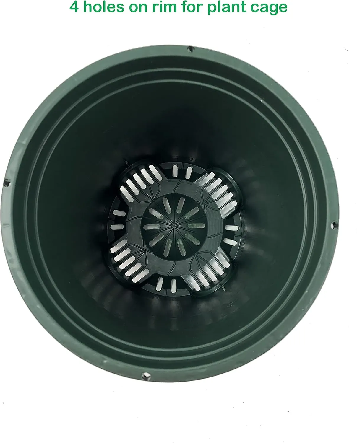 3 Gallon 6-Pack Plant Pots Nursery Pot Green Plastic Planters for Outdoor Indoor Plants Gardening Flower Pots with Drainage Holes