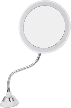 360Degree Suction Cup Makeup Mirror Portable LED Mirror with Rotation Compact Travel Mirror for Bathroom The Go Present for Women