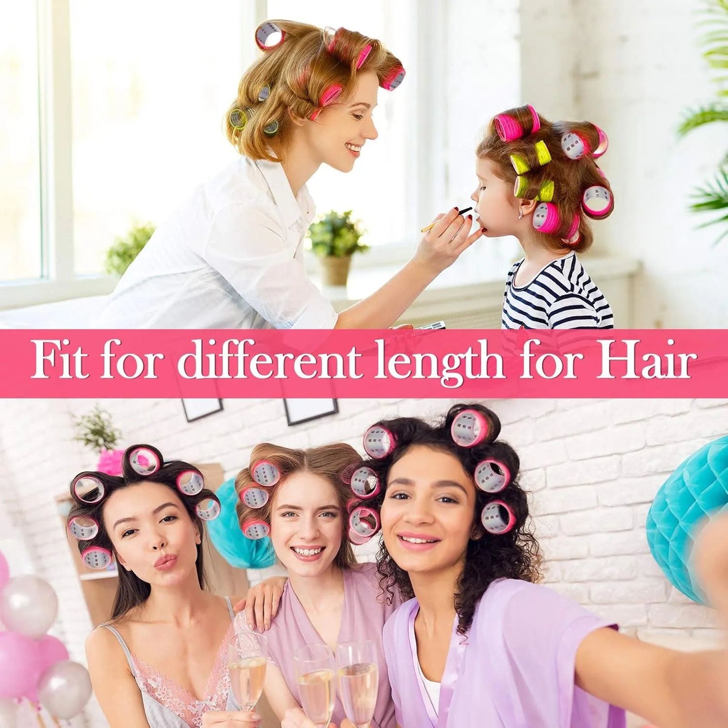 37 Pcs Aluminum Thermal Hair Rollers Set 3 Sizes Self Grip Hair Rollers 18 Pcs Duckbill Clips, Comb Hairdressing Styling Tool for Women, Men(0.98'', 1.42'', 1.8'',Random Color)