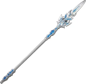 39” Silver Blue Fantasy Spear Staff Foam Anime Video Game Cosplay Costume Prop