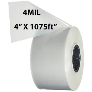 4 inch x 1075ft Poly Tubing Roll 4 Mil LDPE Low Density
