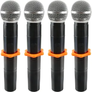 4 Pack Plastic Microphone Fake Microphone Mics Prop for Cosplay Stage Play Karaoke Birthday Party Favor