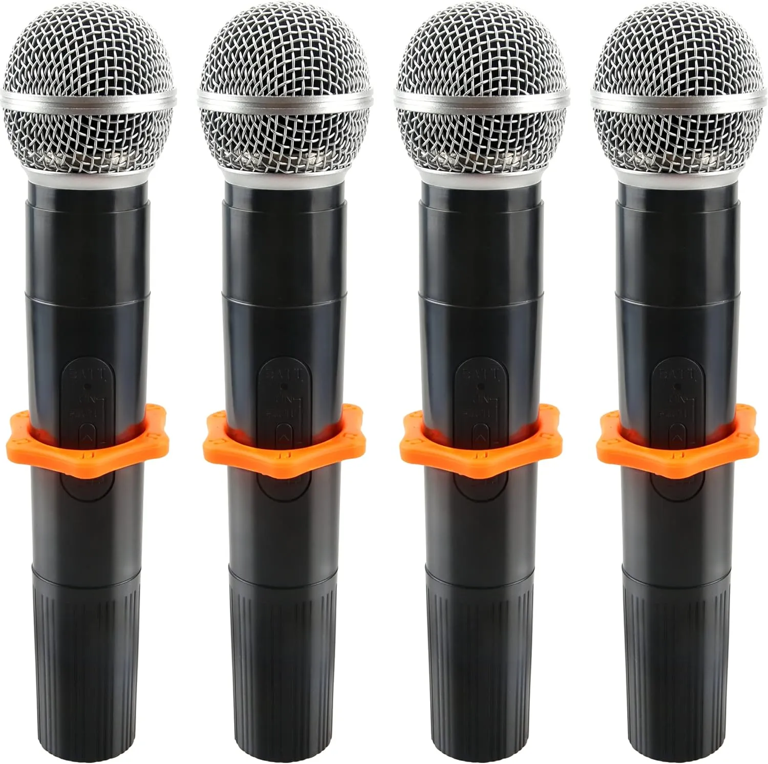 4 Pack Plastic Microphone Fake Microphone Mics Prop for Cosplay Stage Play Karaoke Birthday Party Favor