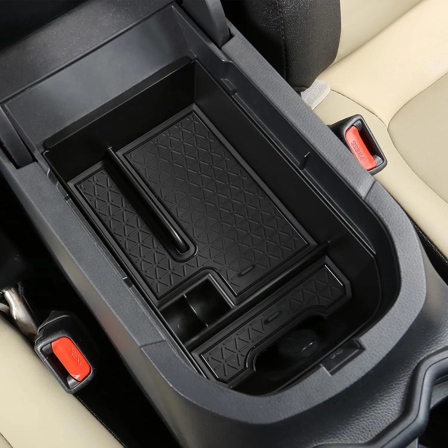 4 PCS for RAV4 Center Console Organizer Tray, Armrest Storage Box for Toyota RAV4 2025 2024 2023 2022 2021 2020 2019 Prime Insert Secondary Box, Must Have Interior Accessory- Black