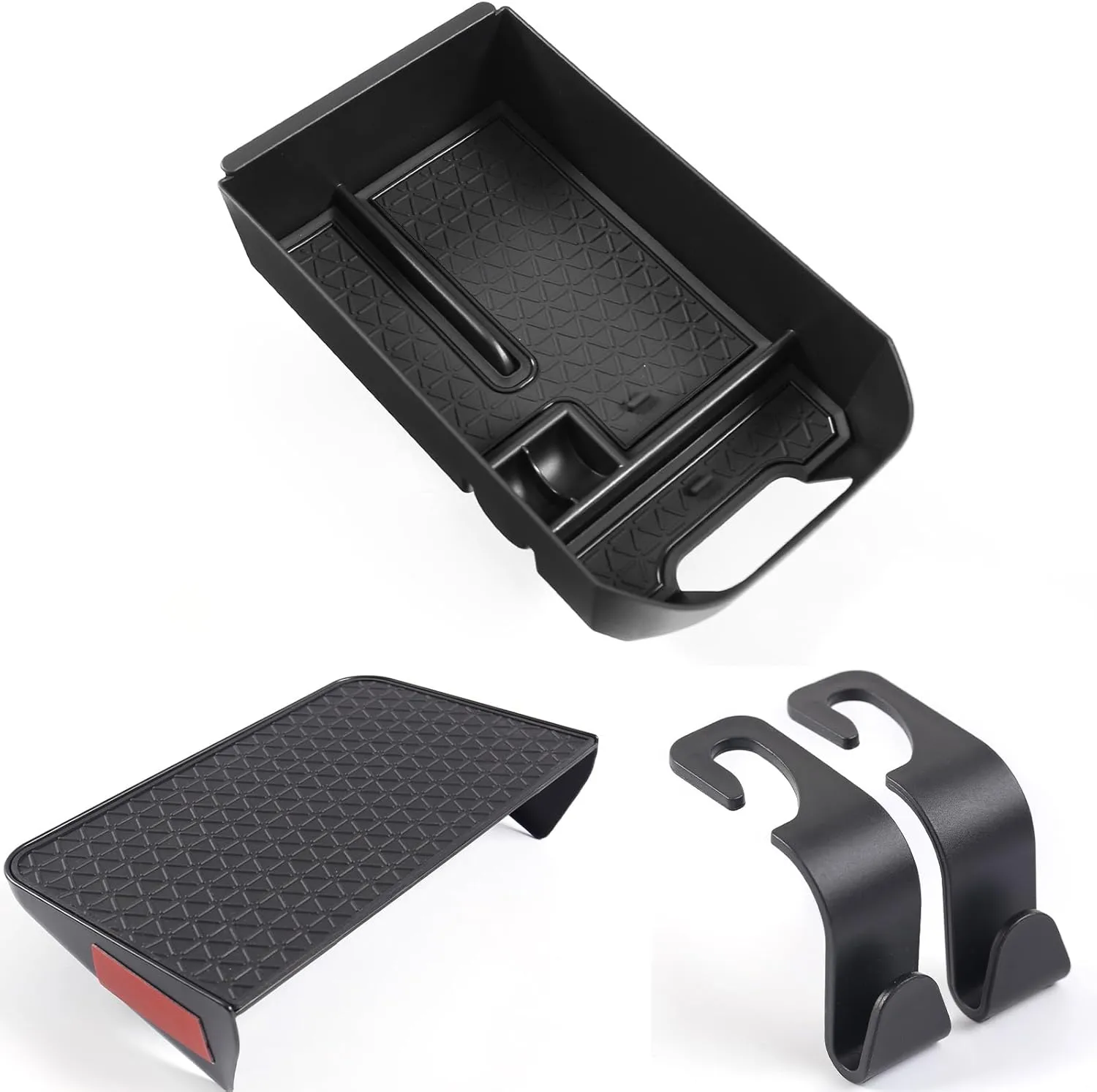 4 PCS for RAV4 Center Console Organizer Tray, Armrest Storage Box for Toyota RAV4 2025 2024 2023 2022 2021 2020 2019 Prime Insert Secondary Box, Must Have Interior Accessory- Black