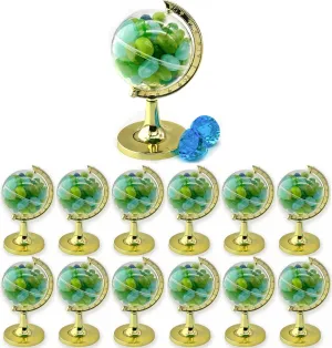 48 Pieces Fillable Mini Gold Globe Party Favors (Assembly Required)