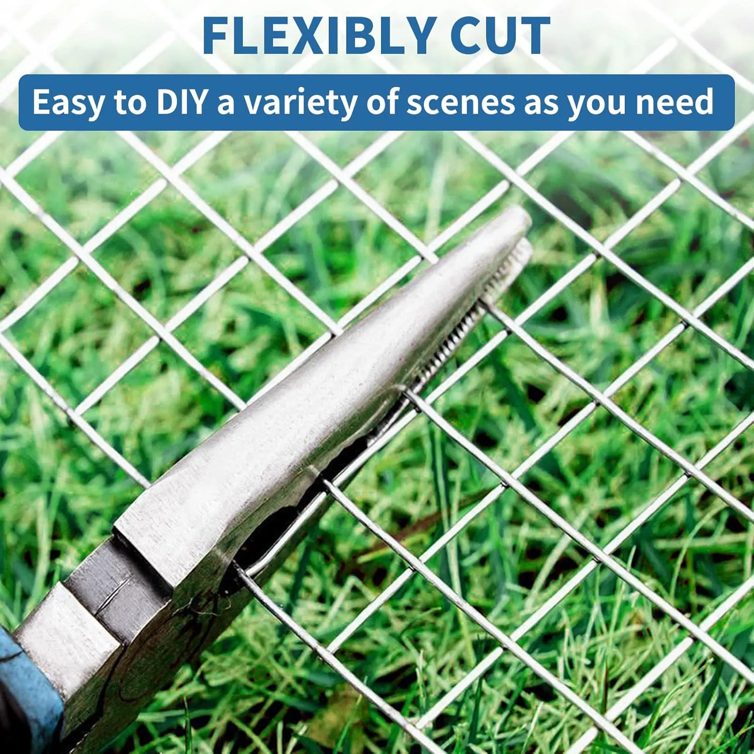 48" x 100' 1/2inch Hardware Cloth Black Vinyl Coated Chicken Wire Fence Galvanized Welded Mesh Roll for Garden Rabbit Cage, Silver