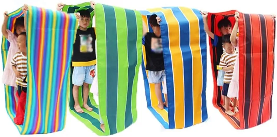 4PCS Group Cooperative Play Oxford Cloth Running Mat, Adult Kids Outdoor Carnival Activity Competition Game Running Mat (Size : Adult-6M)