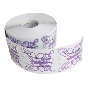 500pcs Nail Art Extension Guide Stickers for Acrylic &Gel - DIY Your Perfect Nail Shape - Essential Manicure Tool Kit - Suitable for Practitioners, Trainers, Purple