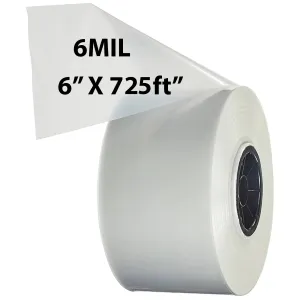 6 inch x 725ft Poly Tubing Roll 6 Mil LDPE Low Density