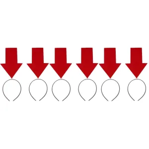 6Pcs Arrow Headband Funny party Headband novelty headwear Creative Hair Hoops Girls Women Cosplay Prop for Halloween Carnival party Photo Supplies (Red)
