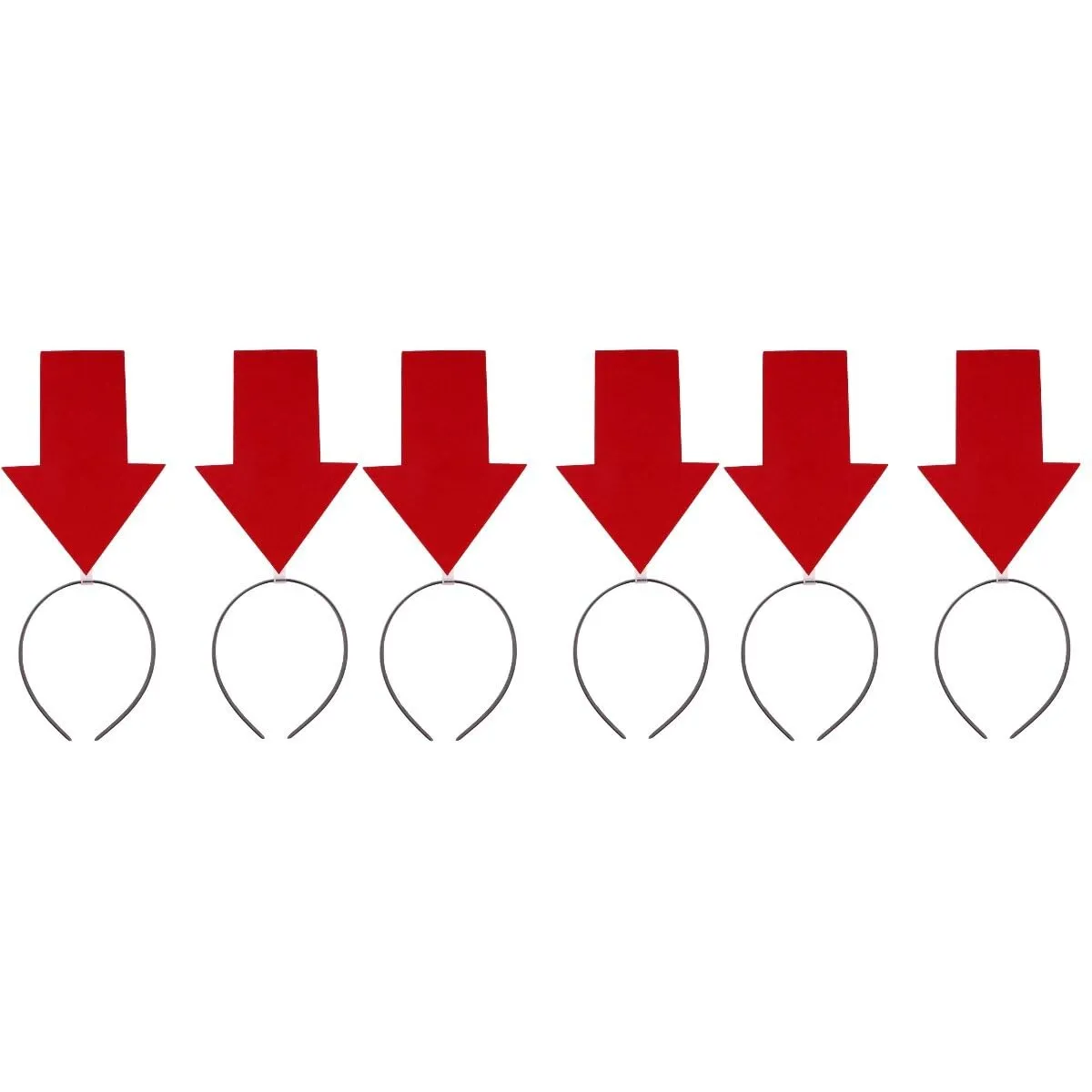 6Pcs Arrow Headband Funny party Headband novelty headwear Creative Hair Hoops Girls Women Cosplay Prop for Halloween Carnival party Photo Supplies (Red)