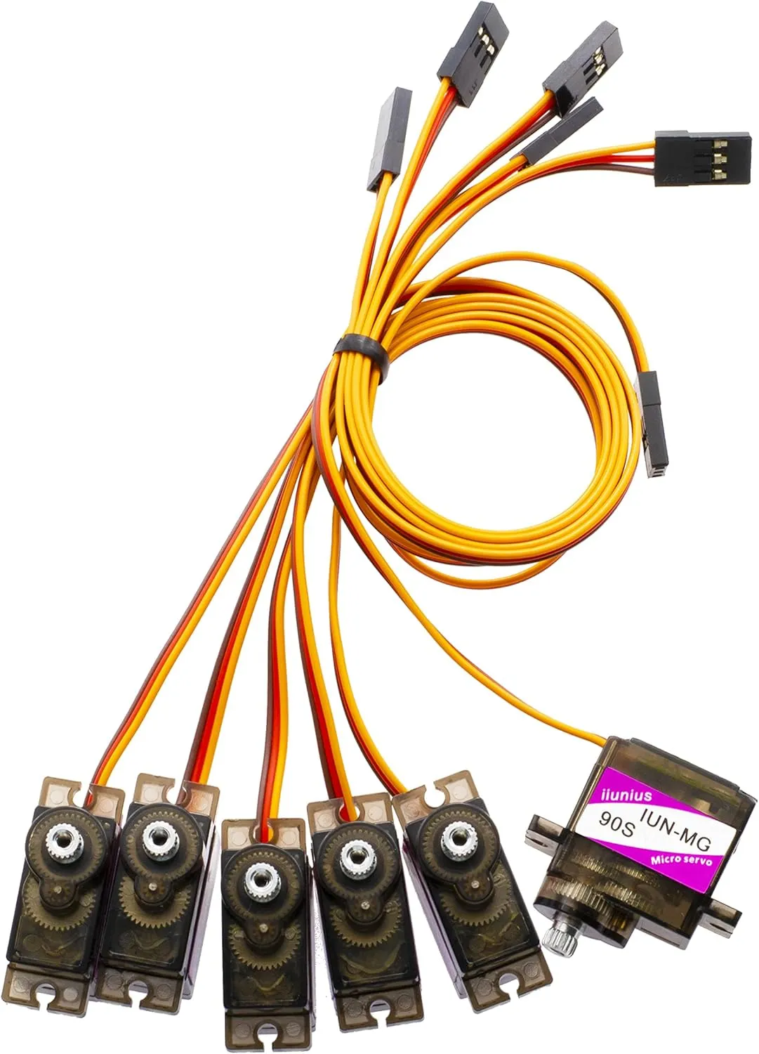 6pcs MG-90S 12g Metal Gear Micro Servo Upgraded SG90 Digital Micro Servos for RC Airplane Model Car Helicopter Robot Diving Equipment Racing Model